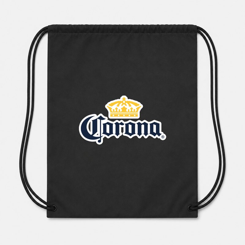Corona Drawstring Bag - Black