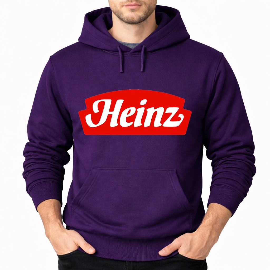 Men's Heinz Food Pullover Hoodie - Purple