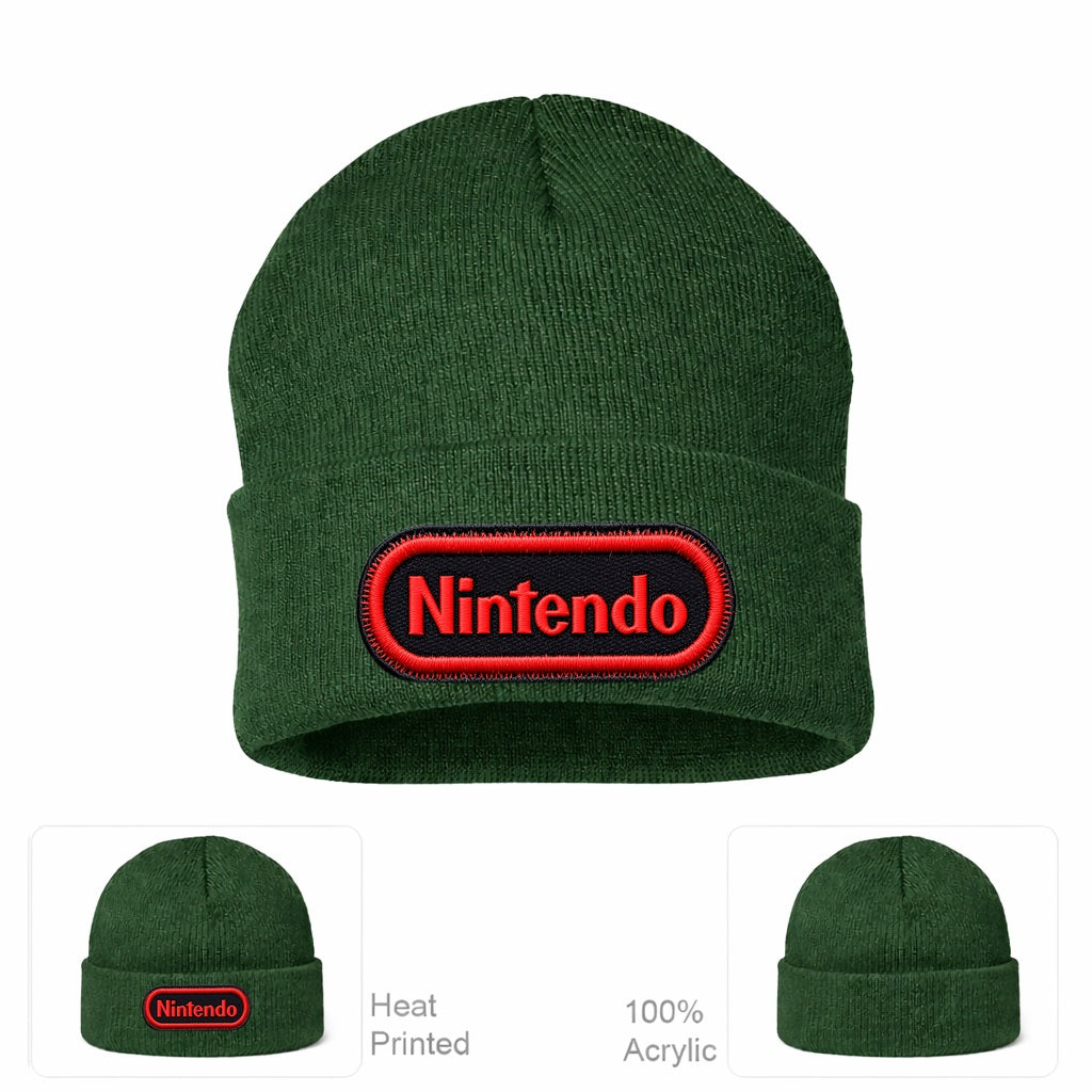 Nintendo Beanie Hat - Forest Green