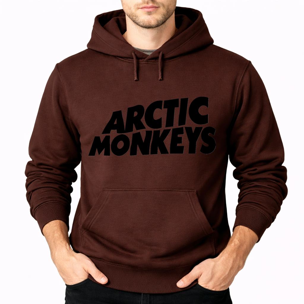 Men's Arctic Monkeys Pullover Hoodie - Brown