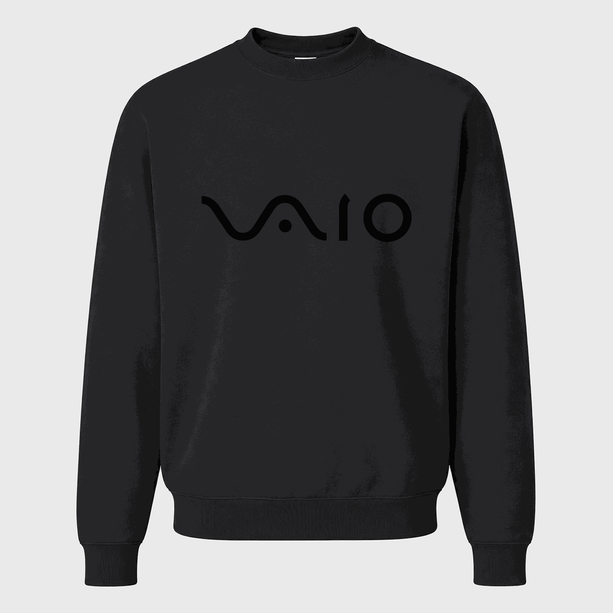 Men's Sony VAIO Black Logo Crewneck Sweatshirt - Black
