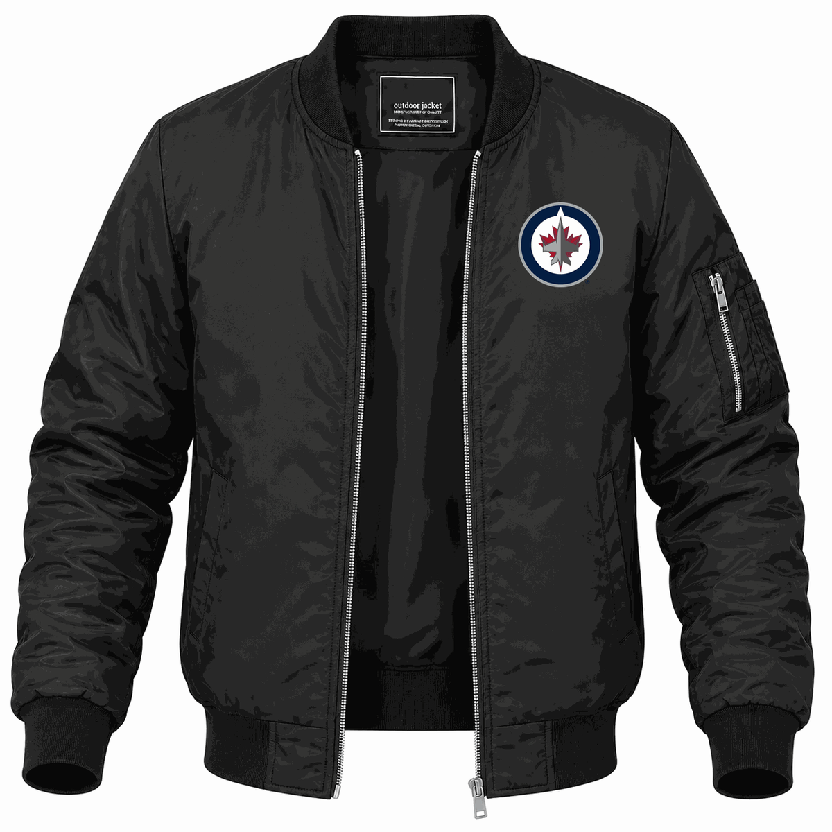 Men's Winnipeg Jets Lightweight Bomber Jacket - Black