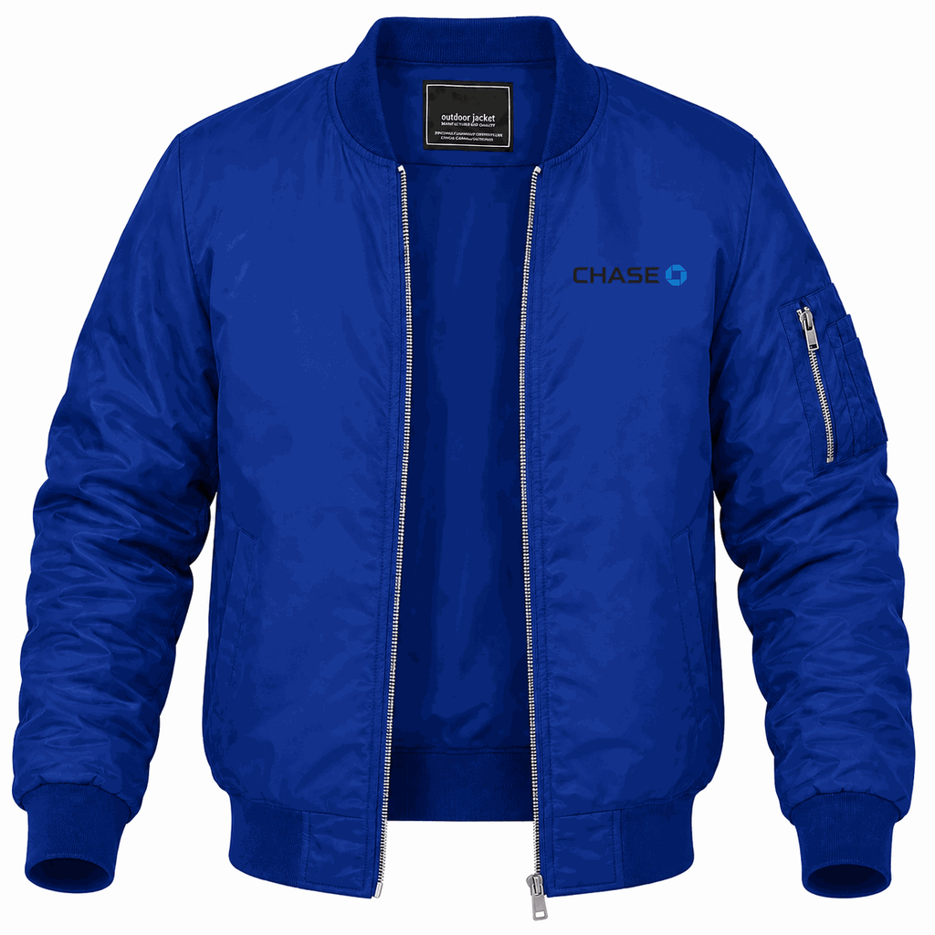 Men's Chase Black Lightweight Bomber Jacket - Blue