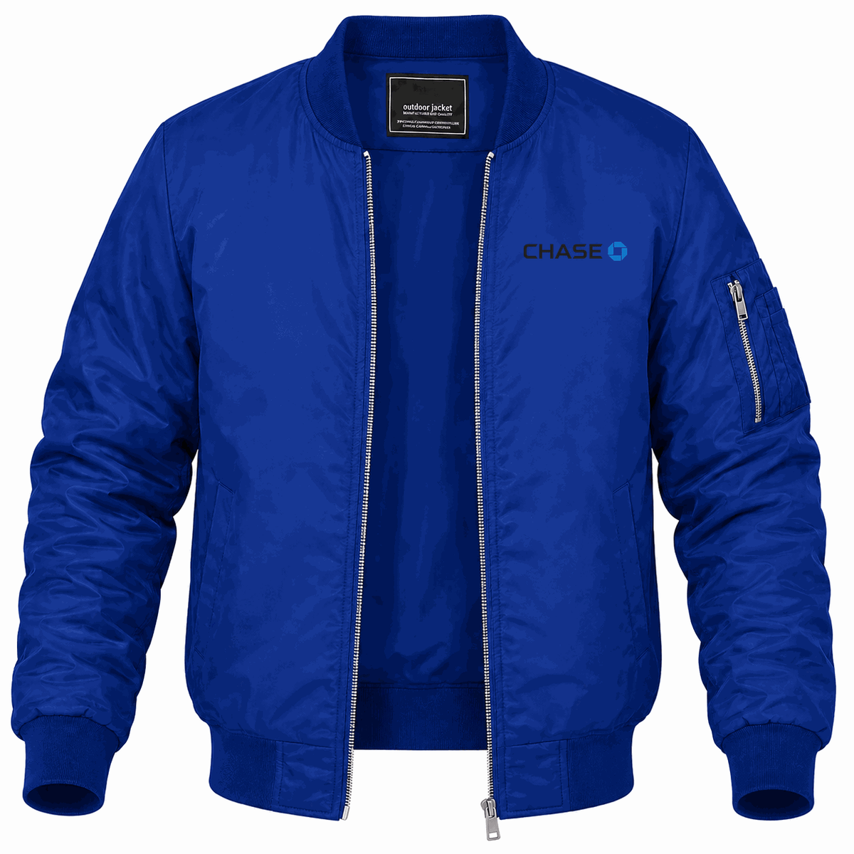 Men's Chase Black Lightweight Bomber Jacket - Blue