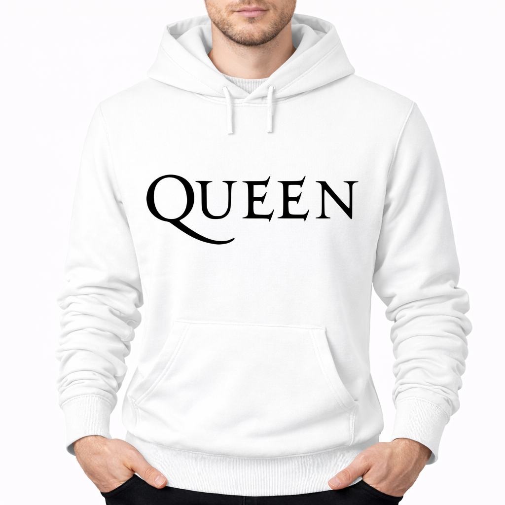Men's Queen Pullover Hoodie - White