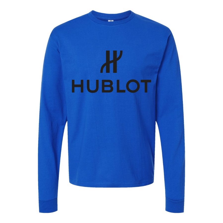 Men's Hublot logo.svg Long sleeves Cotton Blend T-Shirt - Blue