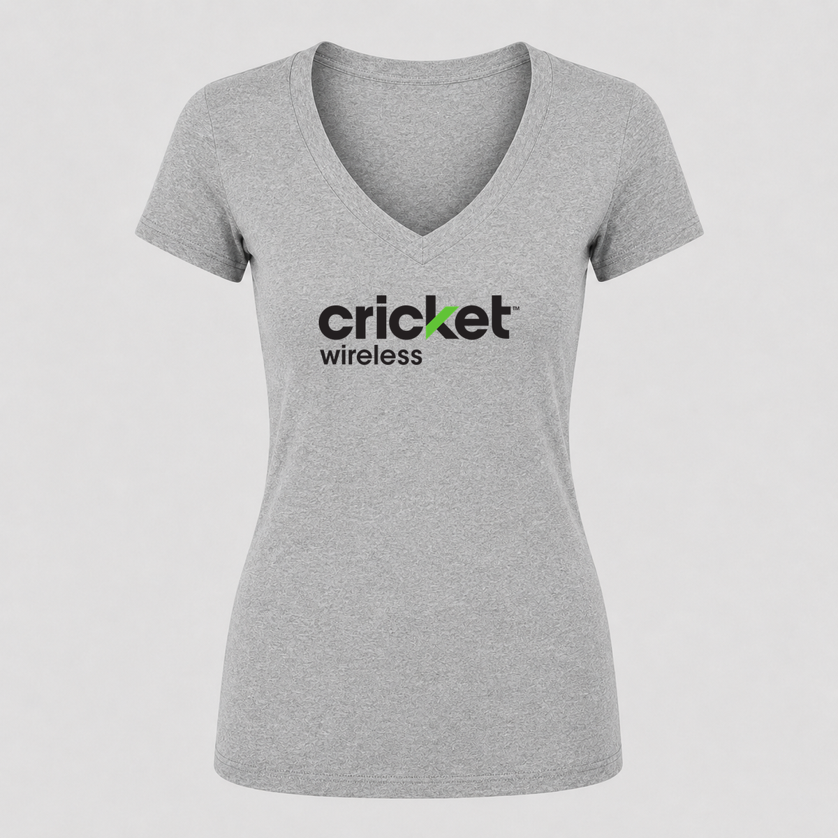 Women's Cricket Wireless V Neck T-Shirt in gray