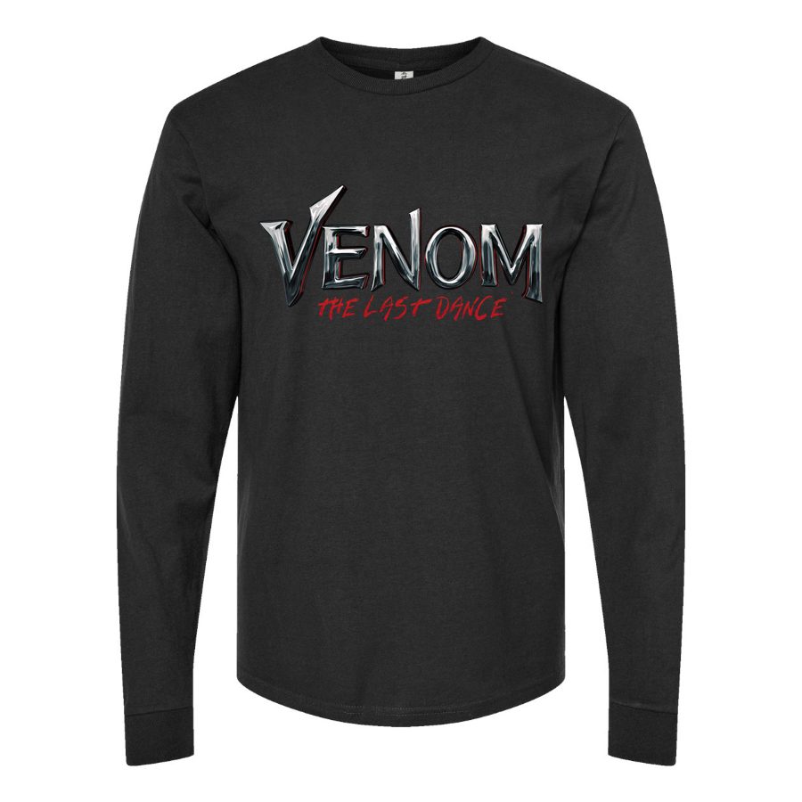 Men's Venom- The Last Dance Long sleeves Cotton Blend T-Shirt - Black