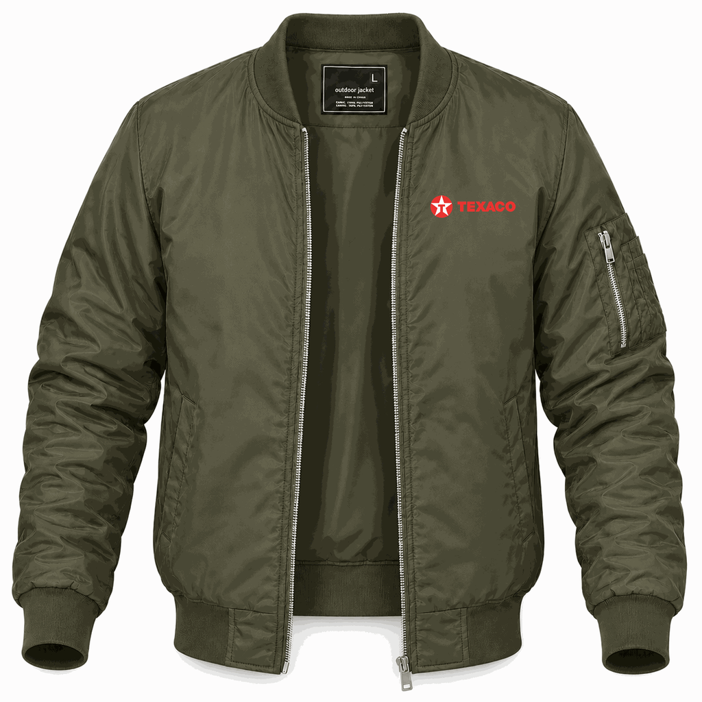 Men's Texaco Lightweight Bomber Jacket - Army Green