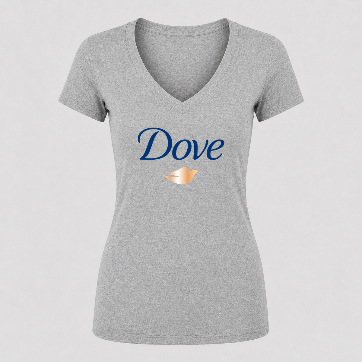 Women's Dove V Neck T-Shirt in gray