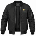 Men's Olympics 2024 Paris White Lightweight Bomber Jacket - Black