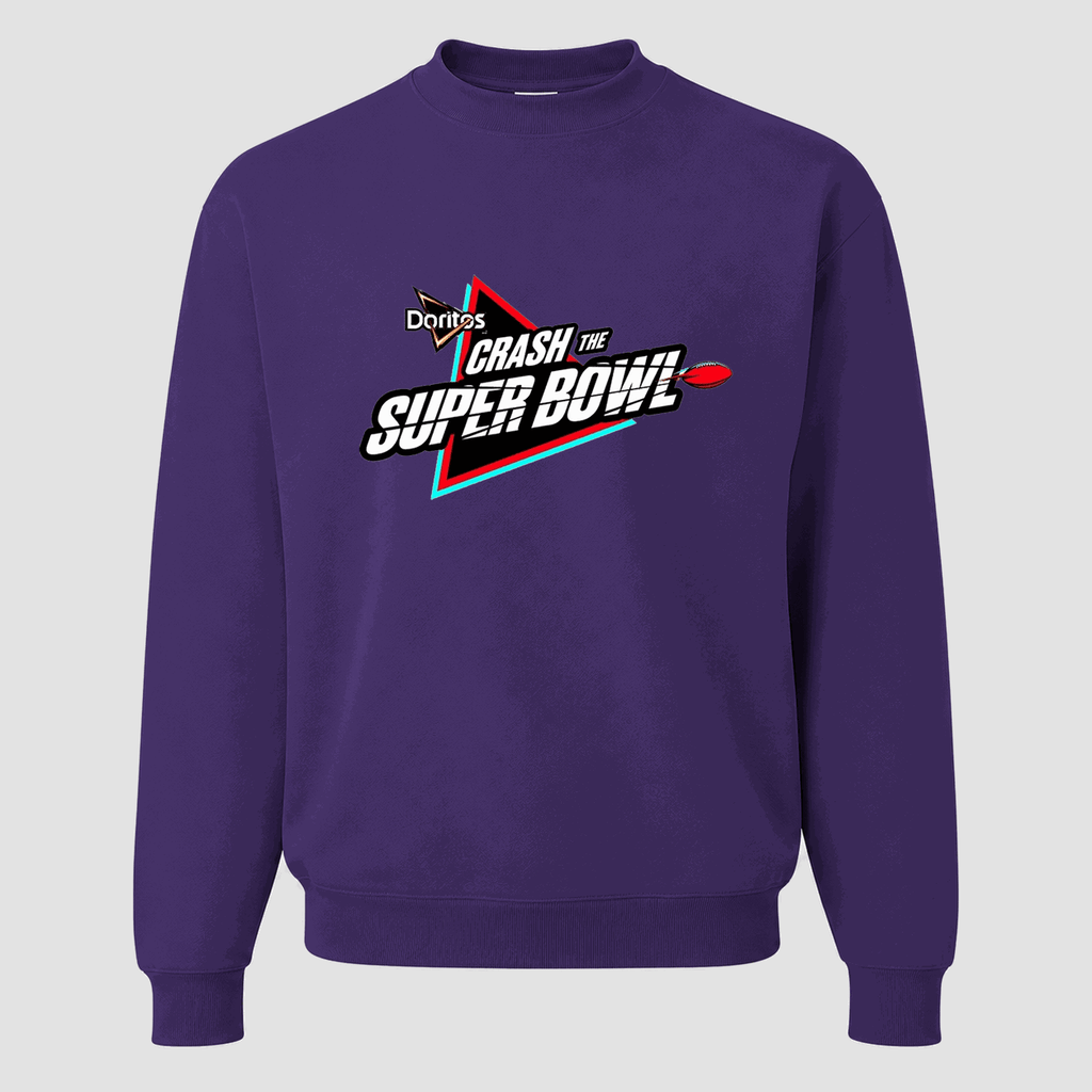 Men's Crash the Super Bowl Crewneck Sweatshirt - Purple