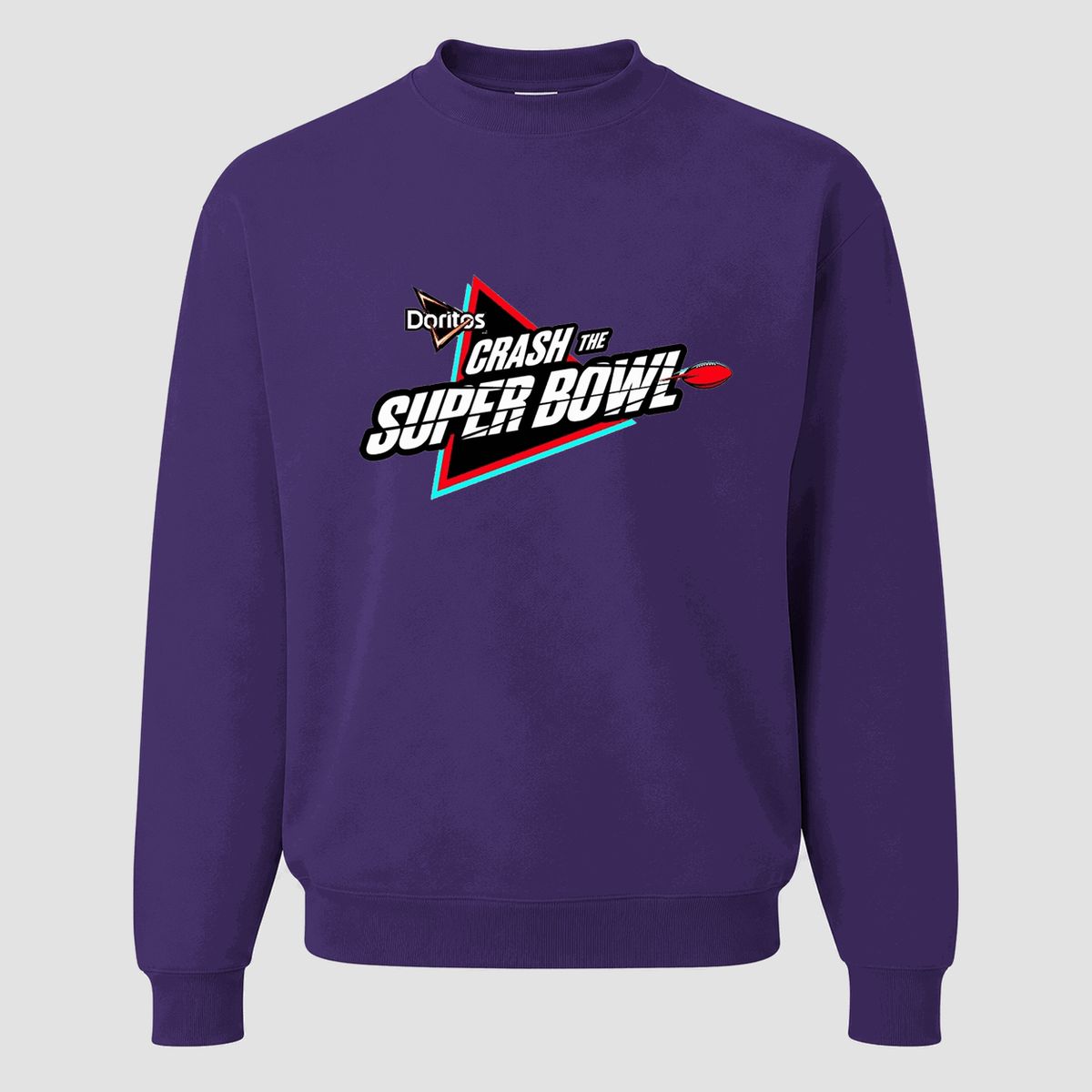 Men's Crash the Super Bowl Crewneck Sweatshirt - Purple