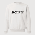 Men's Sony Black Logo Crewneck Sweatshirt - White