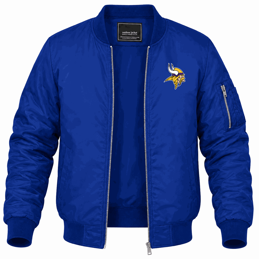 Men's Minnesota Vikings Lightweight Bomber Jacket - Blue