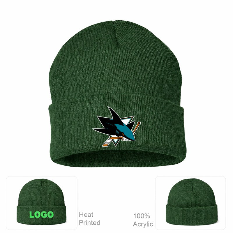 San Jose Sharks Forest Green Beanie Hat