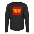 Men's wells-fargo-logo-transparent Long sleeves Cotton Blend T-Shirt - Black