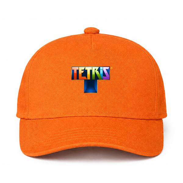 Tetris Logo Orange Dad Baseball Cap Hat