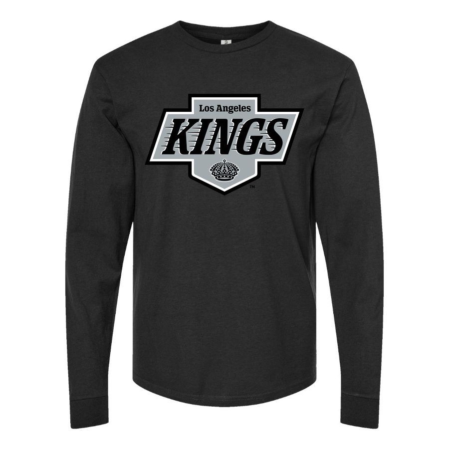 Men's Los Angeles Kings Long sleeves Cotton Blend T-Shirt - Black