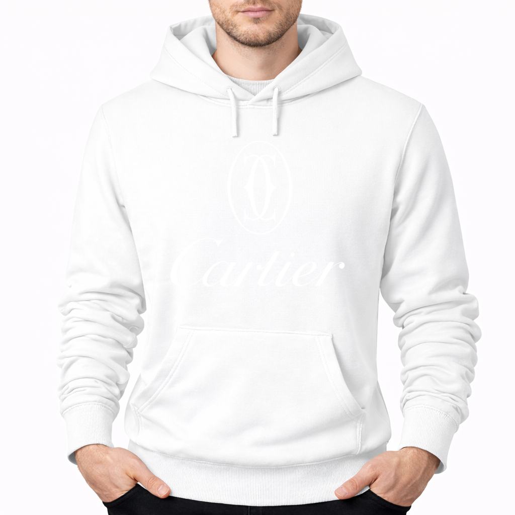 Men's Cartier White Pullover Hoodie - White