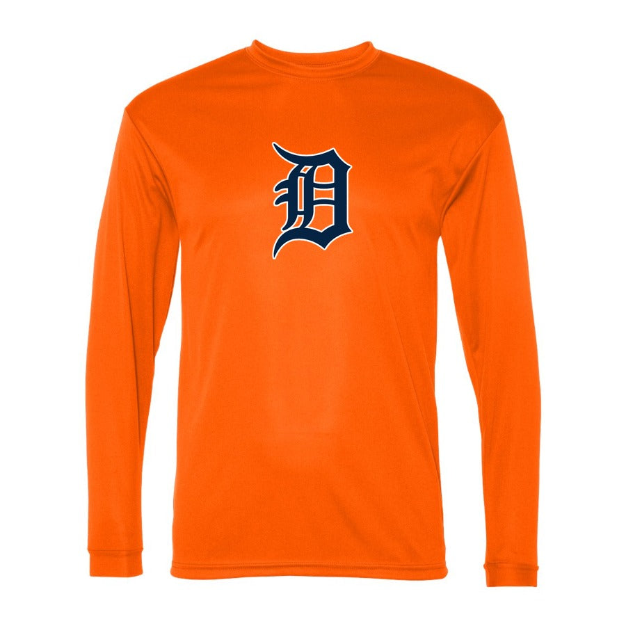 Men's Detroit Tigers Polyester Long Sleeve T-Shirt - Orange