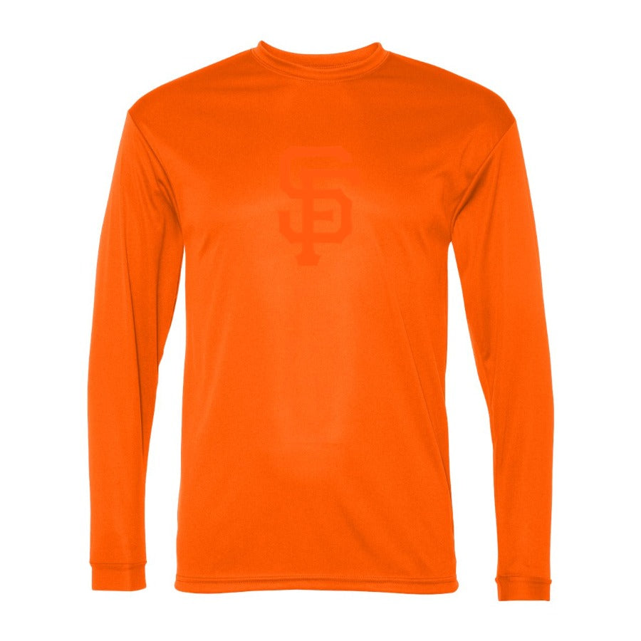 Men's San Francisco Giants Polyester Long Sleeve T-Shirt - Orange