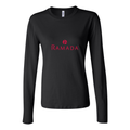 Women's Ramada logo 1536x864 Long Sleeve T-Shirt - Black