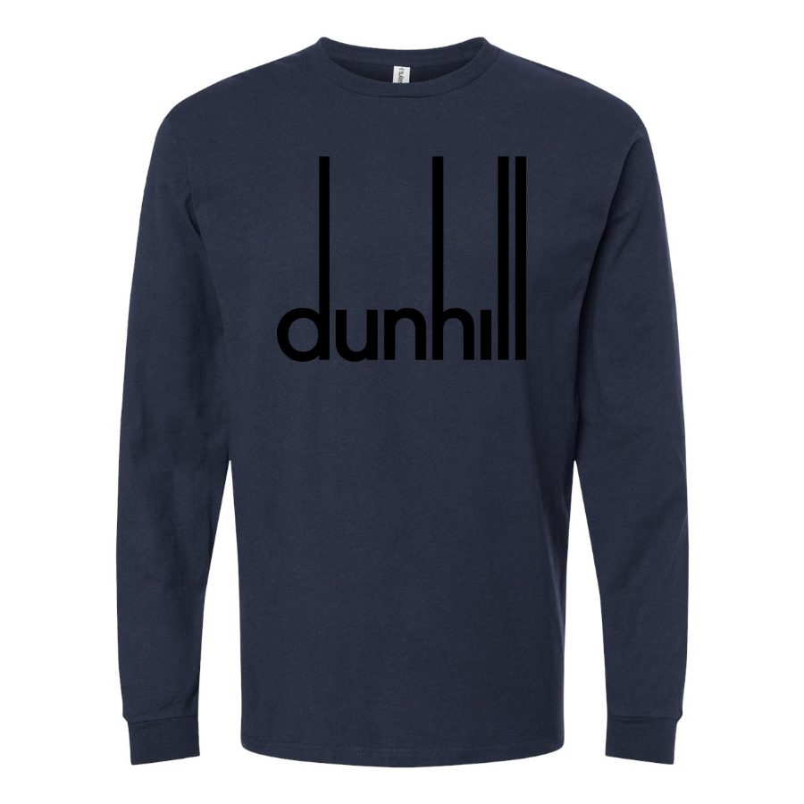 Men's Dunhill black Long sleeves Cotton Blend T-Shirt - Navy