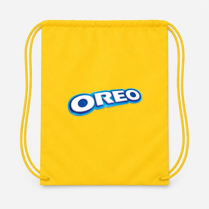 Oreo Food Drawstring Bag - Yellow