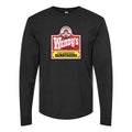 Men's wendys-logo-png-transparent Long sleeves Cotton Blend T-Shirt - Black