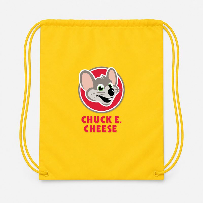 Chuck E. Cheeses Drawstring Bag - Yellow