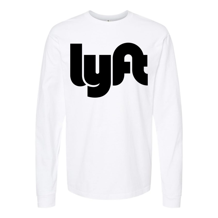 Men's Lyft black Long sleeves Cotton Blend T-Shirt - White