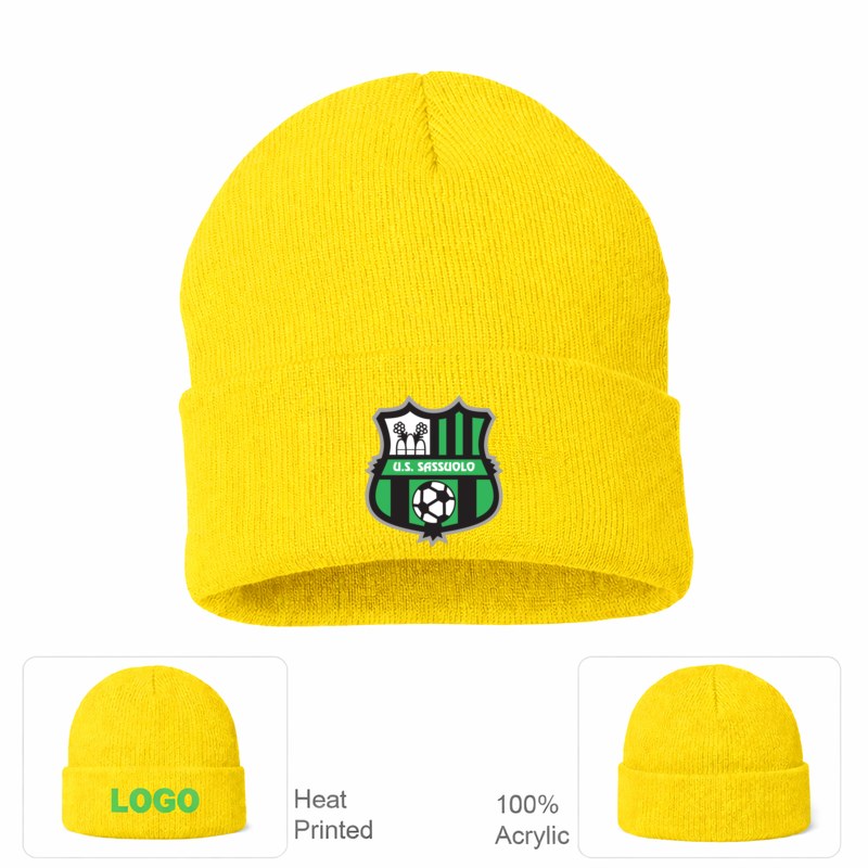 U.S. Sassuolo Soccer Yellow Beanie Hat