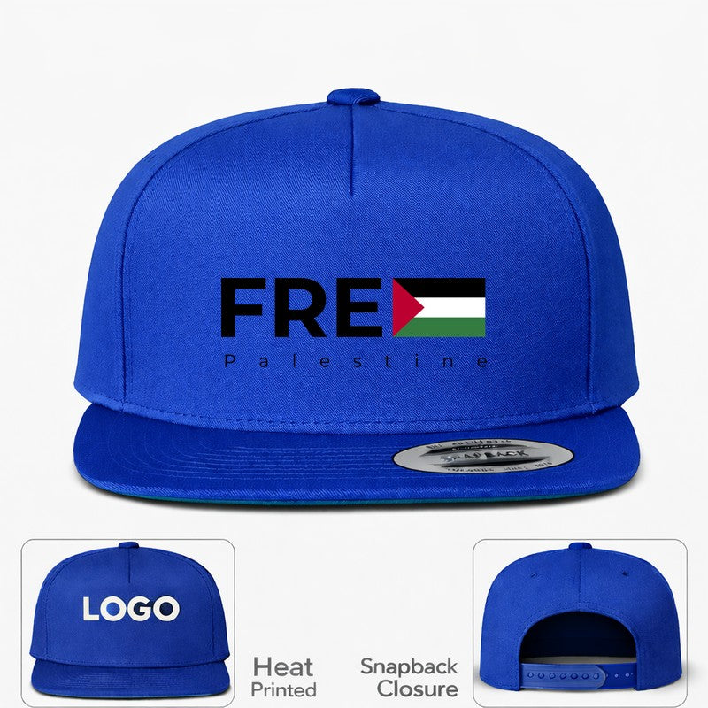 Free Palestine Black Logo Snapback Hat