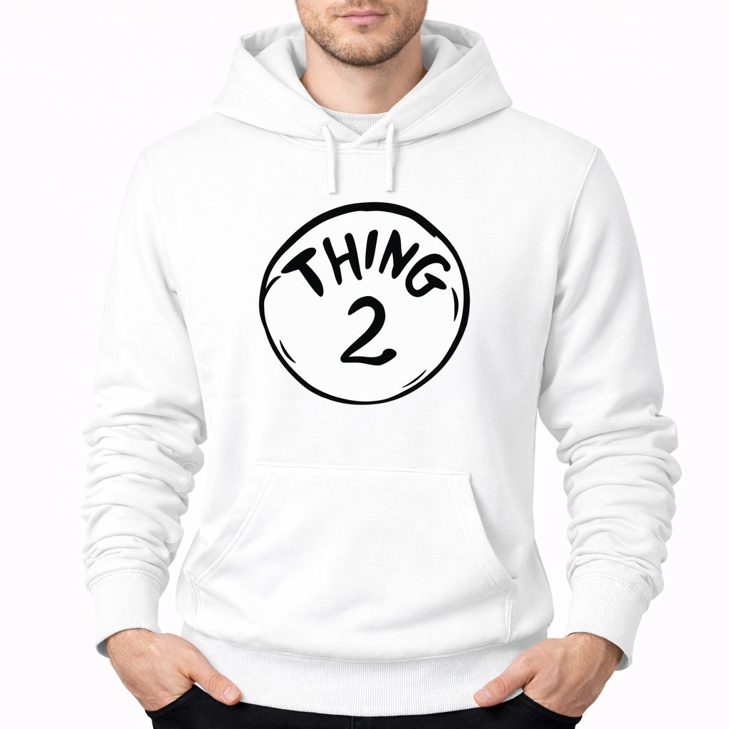 Men's Dr. Seuss Thing 2 Pullover Hoodie - White