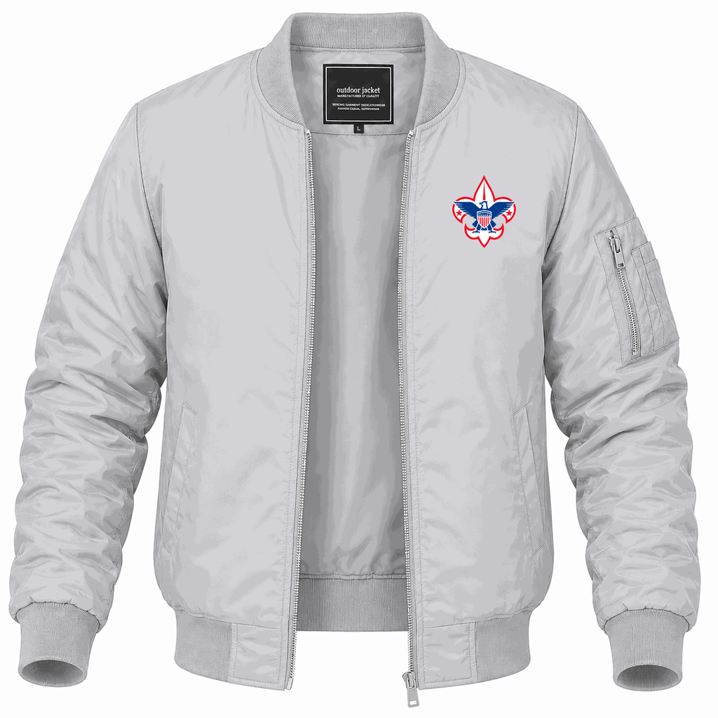 Men's Boy Scouts Lightweight Bomber Jacket - Gray