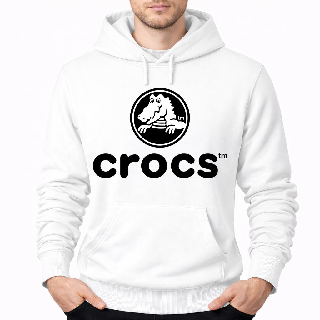 Men's Crocs Pullover Hoodie - White