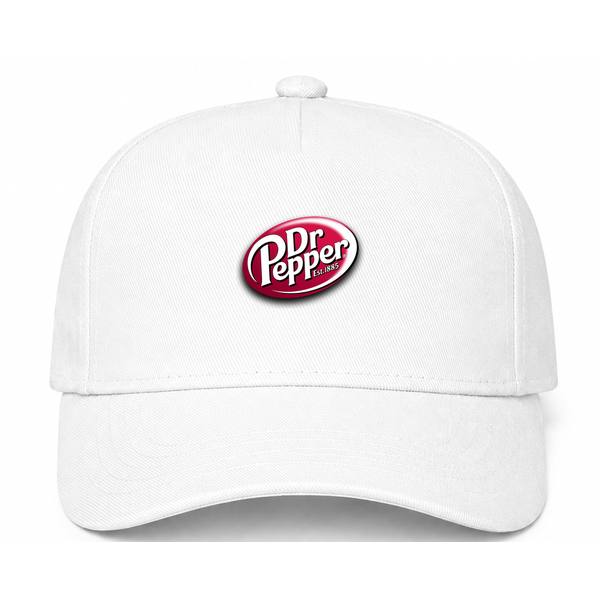 Dr Pepper Logo White Dad Baseball Cap Hat