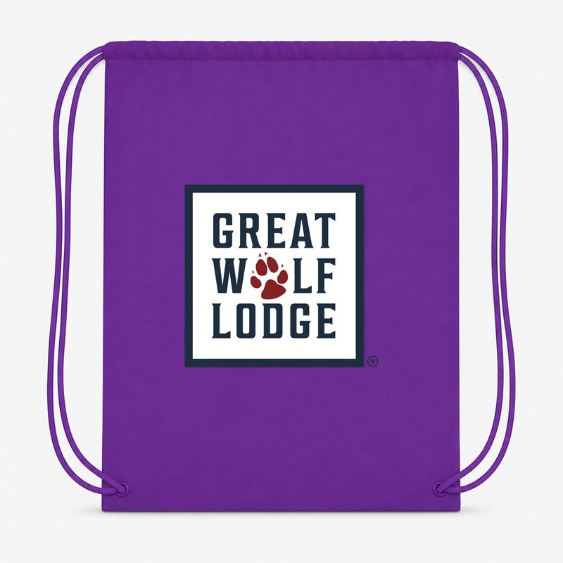 Great Wolf Lodge Drawstring Bag - Purple