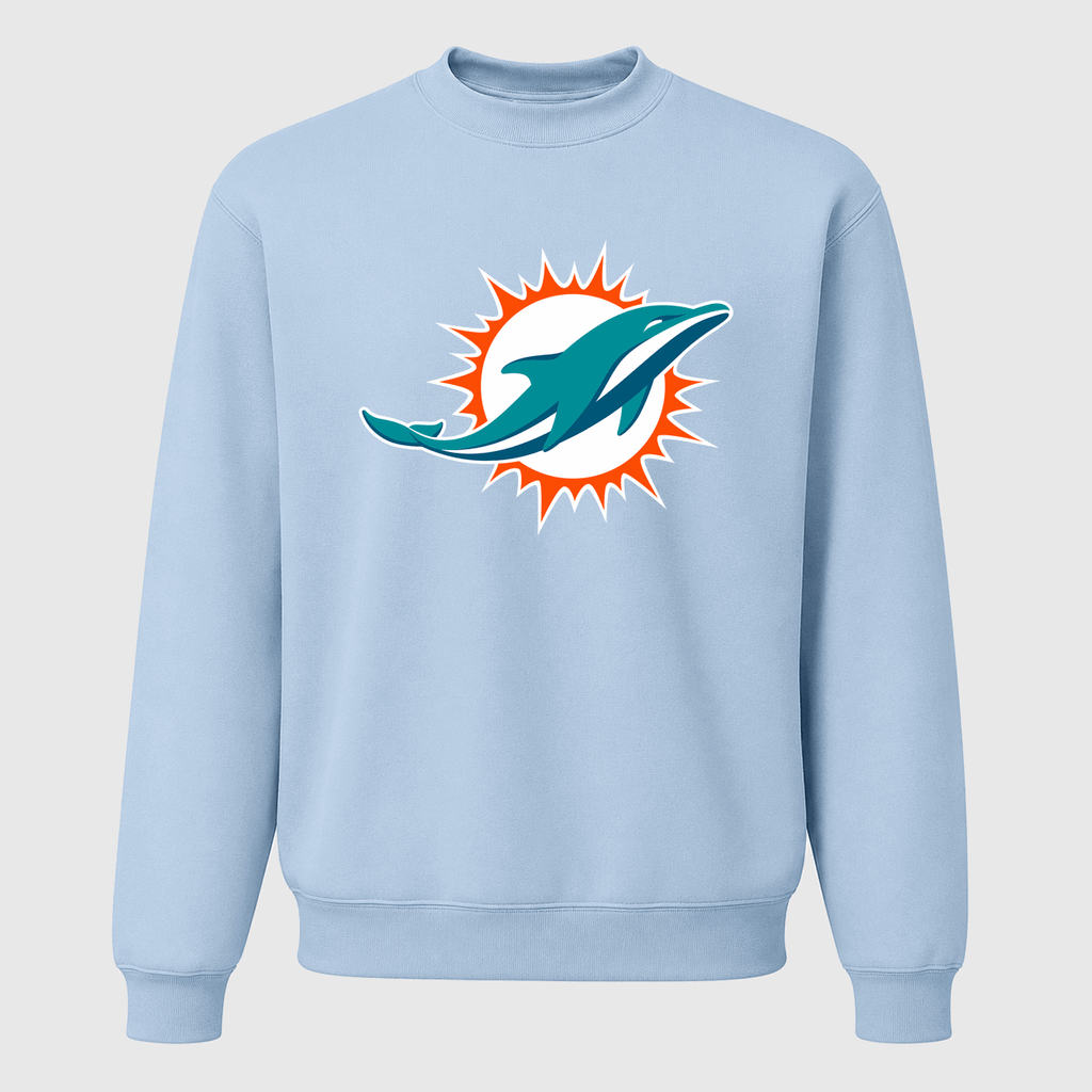 Men's Miami Dolphins Crewneck Sweatshirt - Sky Blue