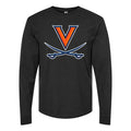 Men's Virginia Cavaliers Logo Long sleeves Cotton Blend T-Shirt - Black