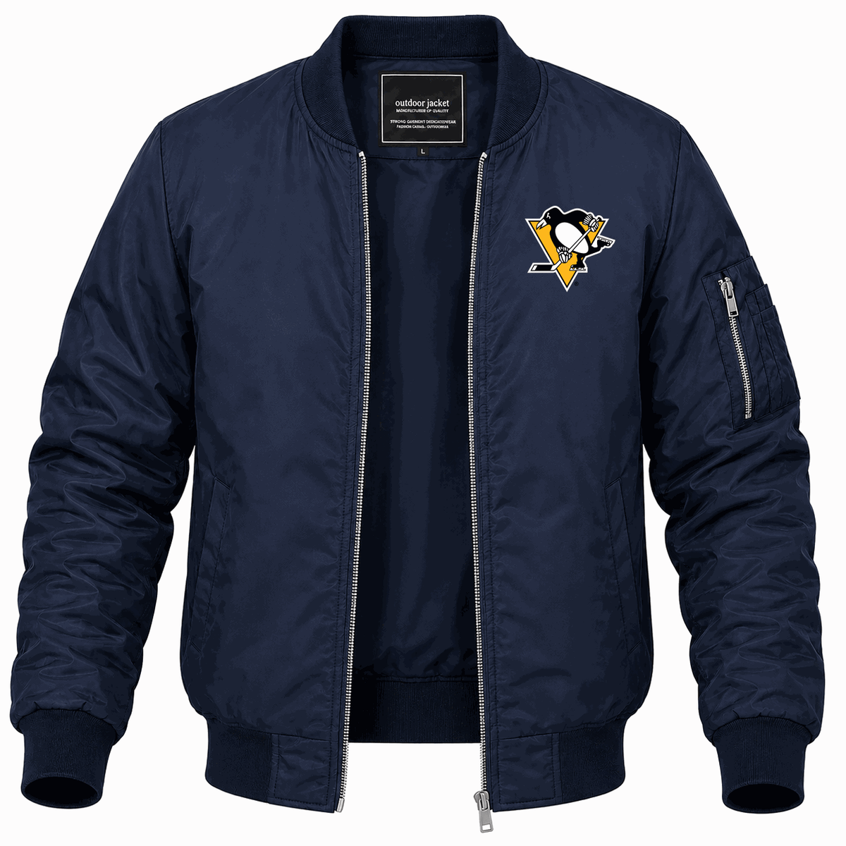 Men's Pittsburgh Penguins Lightweight Bomber Jacket - Navy