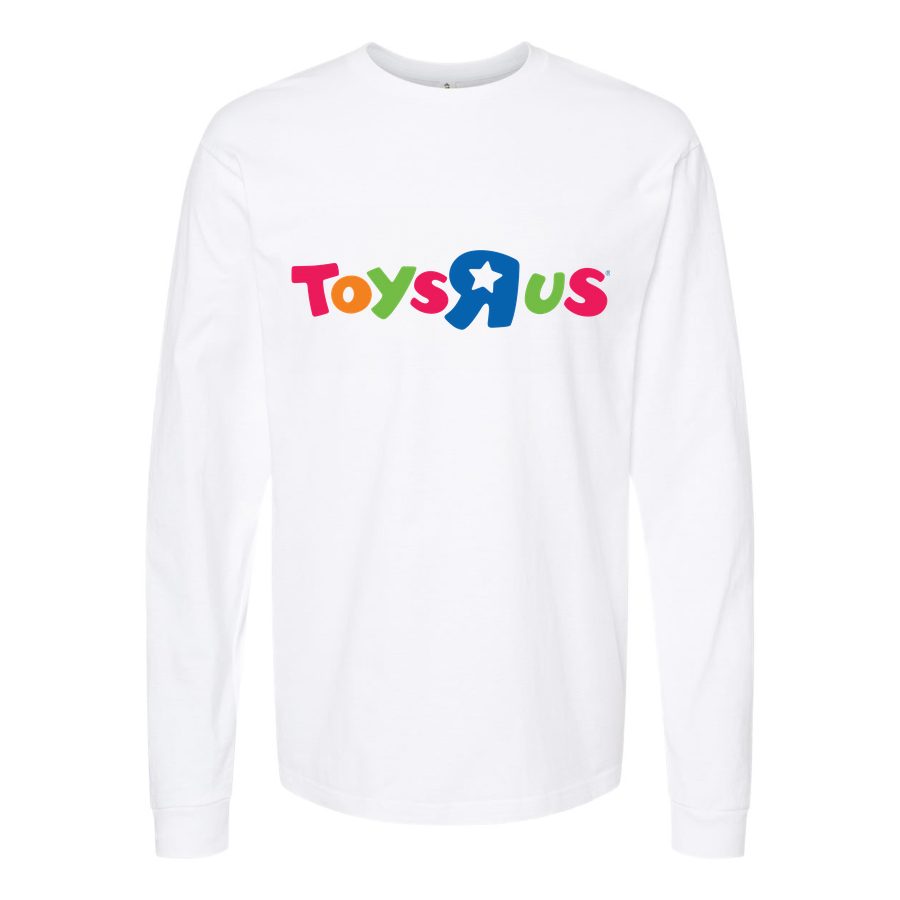 Men's Toys-R-Us-logo-1536x807 Long sleeves Cotton Blend T-Shirt - White