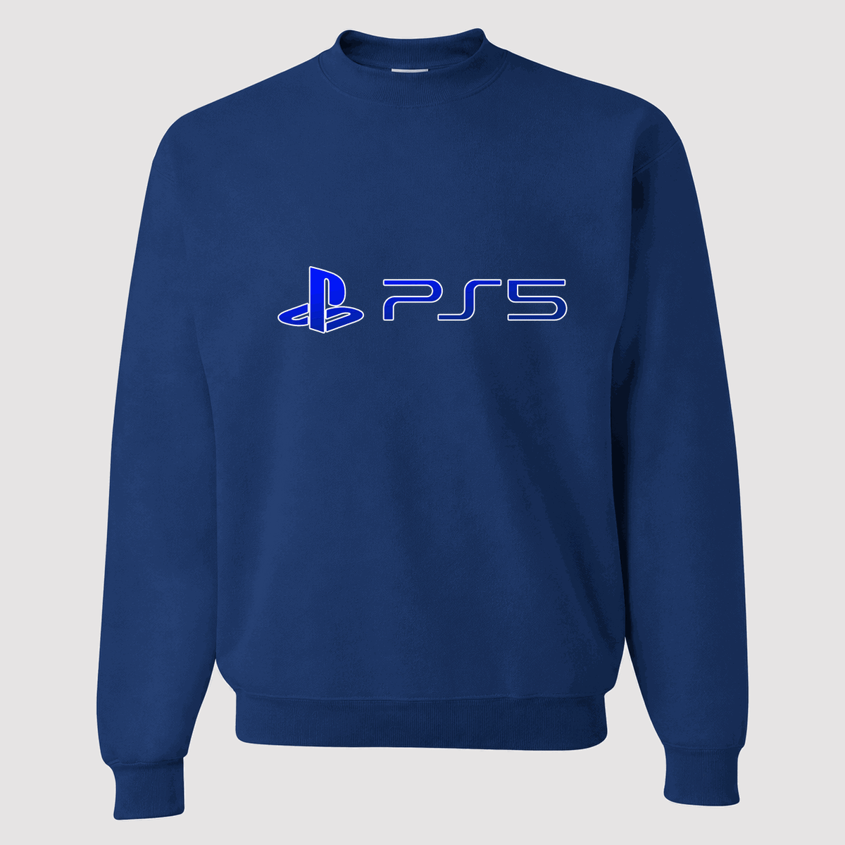 Men's PlayStation 5 Blue Logo Crewneck Sweatshirt - Blue