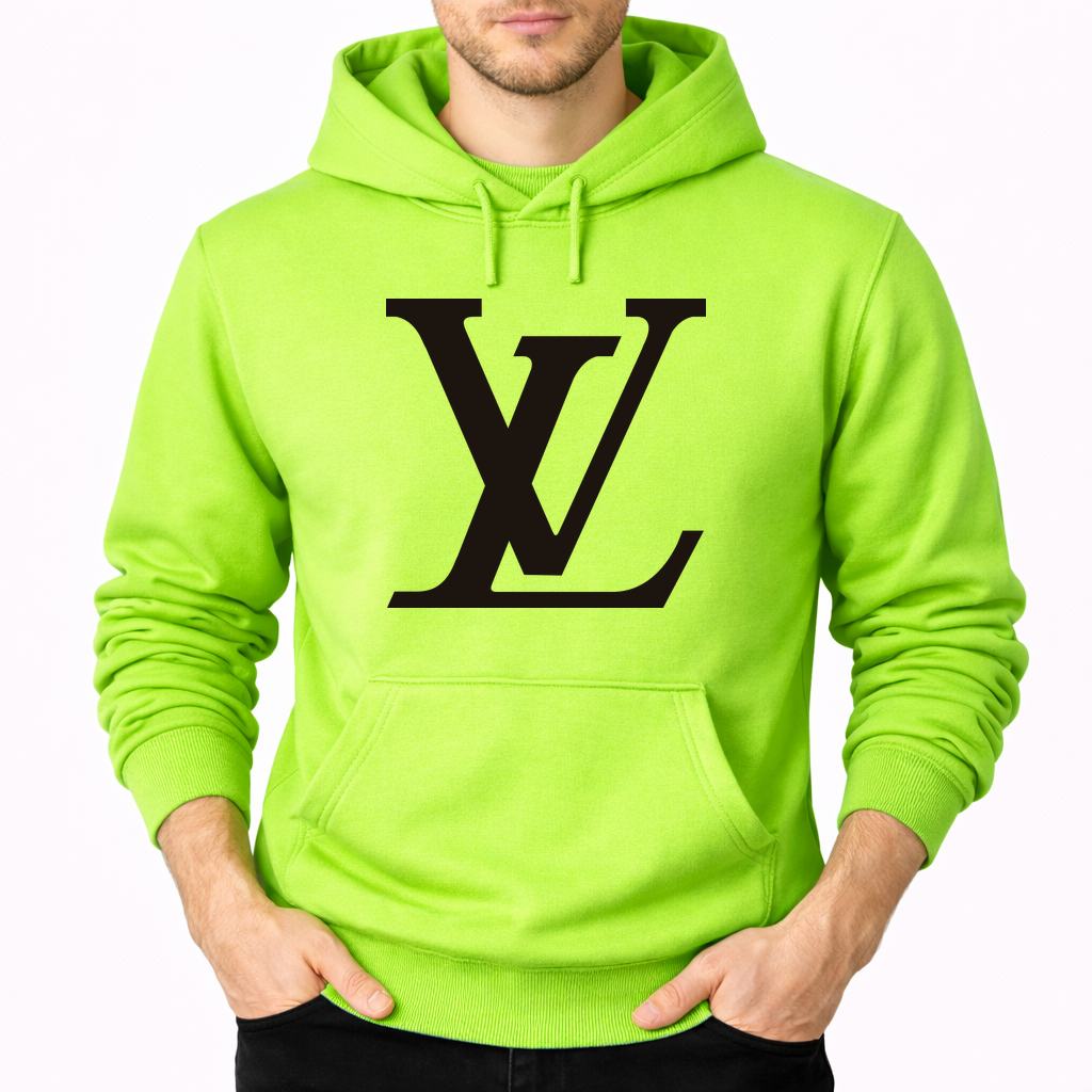 Men's Louis Vuitton Pullover Hoodie - Lime green