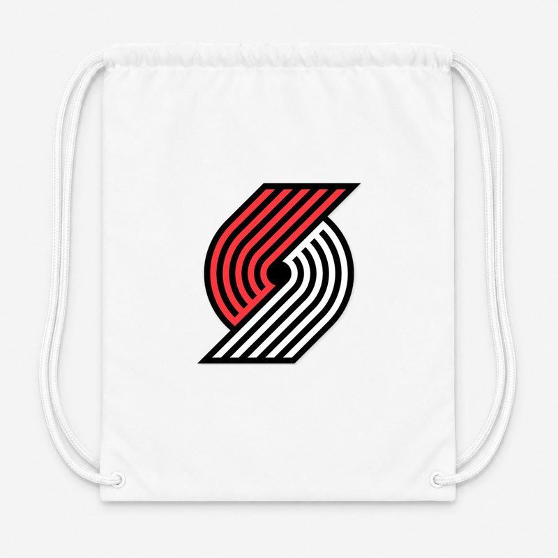 Portland Trail Blazers Drawstring Bag - White