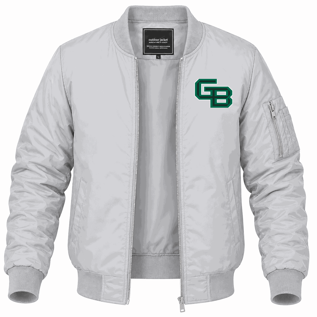 Men's Wisconsin Green Bay Phoenix Logo Lightweight Bomber Jacket - Gray
