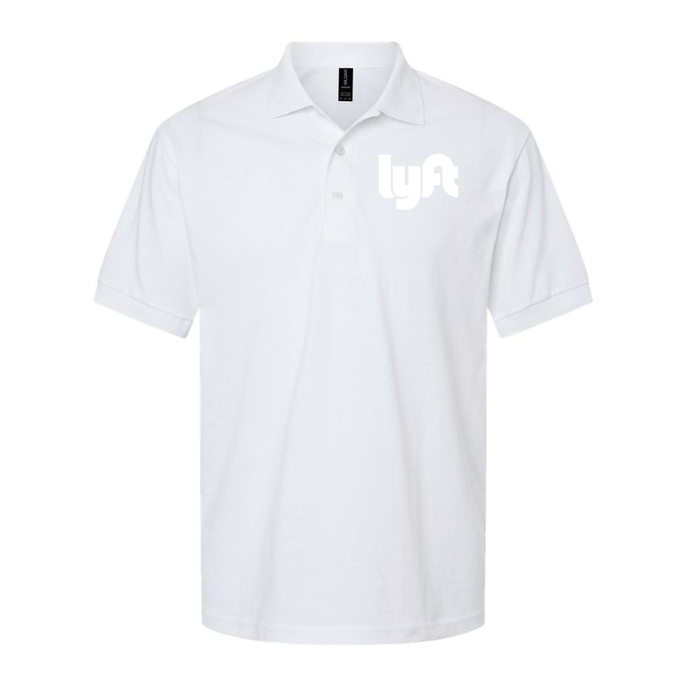 Men's Lyft White Logo Dry Blend Polo - White
