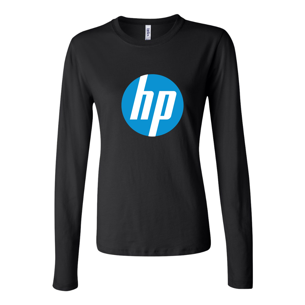 Women's hp logo transparent free png Long Sleeve T-Shirt - Black