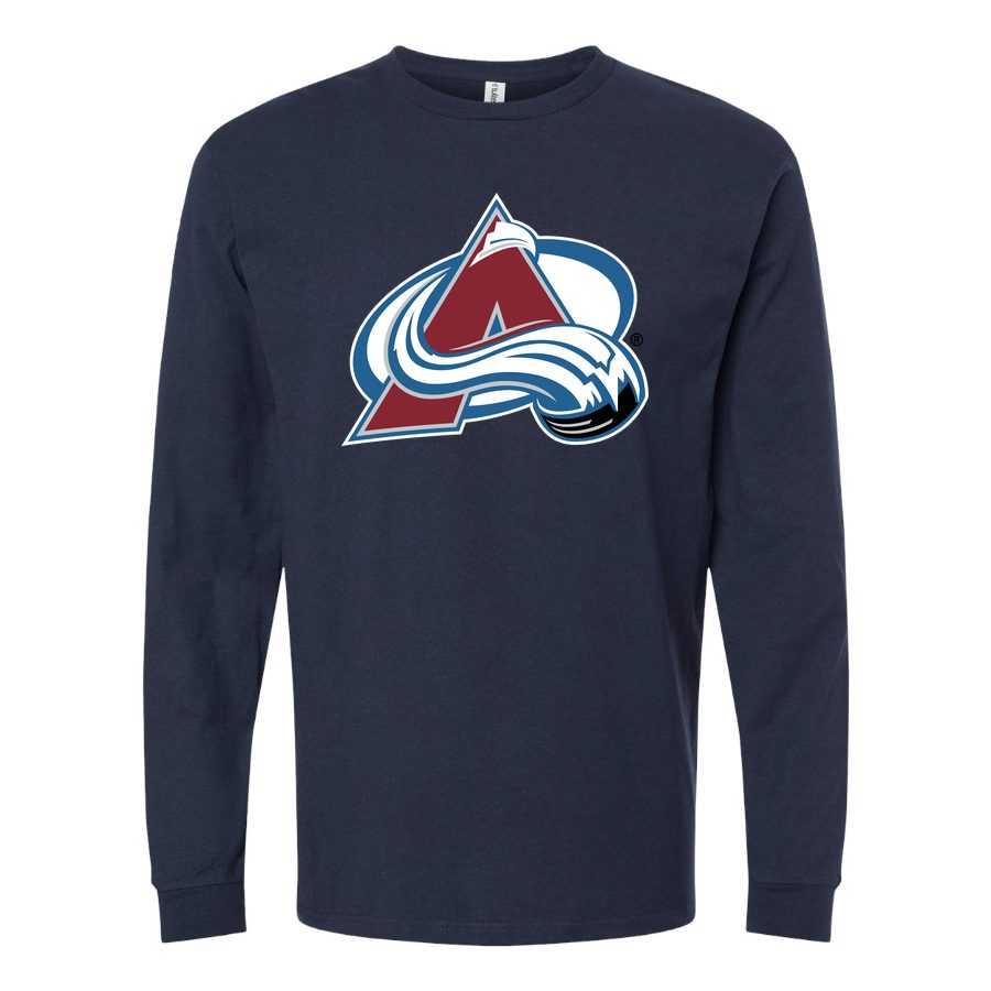 Men's Colorado Avalanche Long sleeves Cotton Blend T-Shirt - Navy